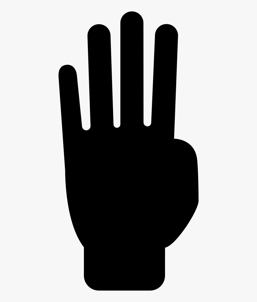 Counting To Four With Hand Fingers Svg, Transparent Clipart
