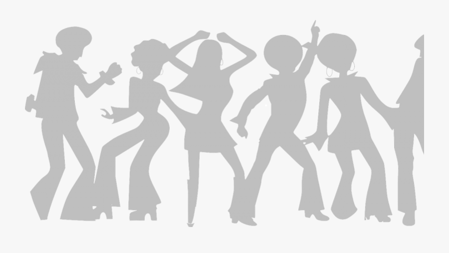 Hd People Dancing Disco Png - Disco Silhouette White Png, Transparent Clipart