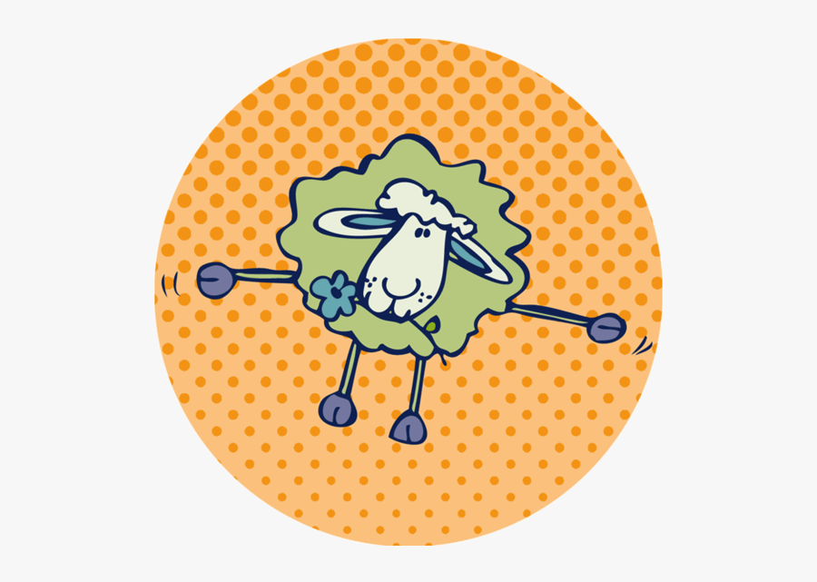 Counting Sheep Round Coaster - Kawaii Banana, Transparent Clipart