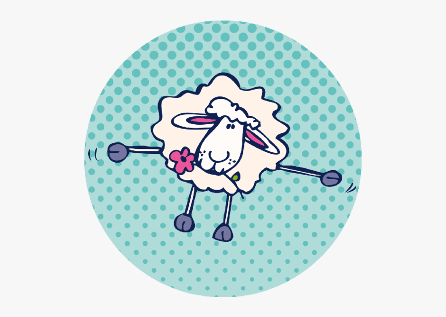 Counting Sheep Round Coaster - Circulo Com Fundo Transparente, Transparent Clipart