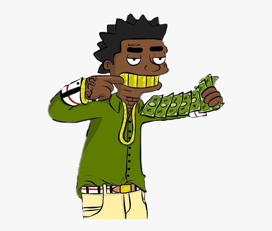 Cash Kodak Kodakblack Rap Trapmusic Rapper Hiphop Carto - Kodak Black Simpson, Transparent Clipart