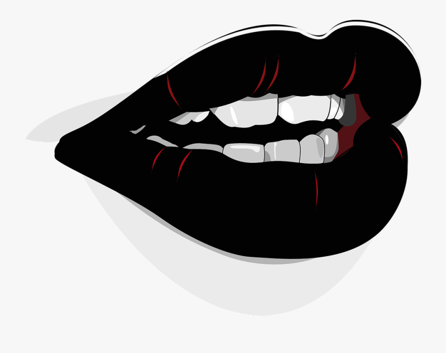 Character,clip Art,art - Big Red Lips Cartoon , Free Transparent