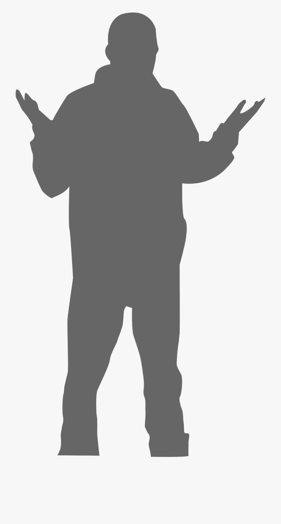 Transparent Worship Silhouette Png - Single Man Black Png, Transparent Clipart