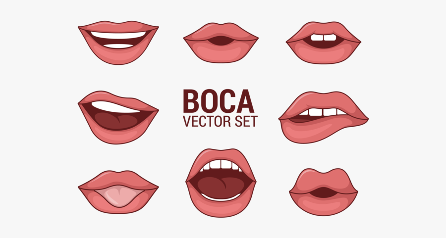 Woman"s Boca Vectors - Boca Vector Png, Transparent Clipart