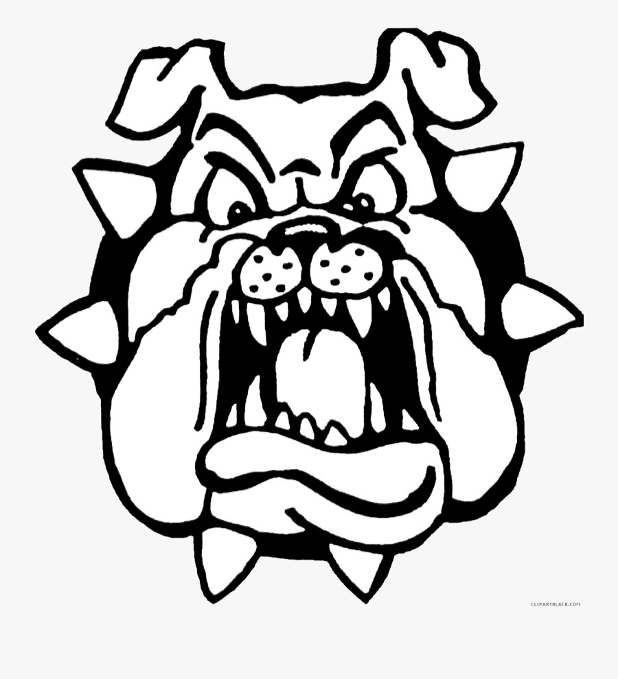 Free Bulldog Clipart - Bulldog Face Line Drawing, Transparent Clipart