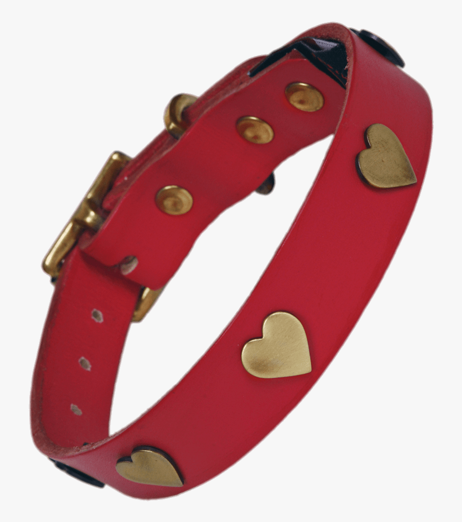 Golden Hearts Dog Collar - Red Dog Collars And Leads, Transparent Clipart