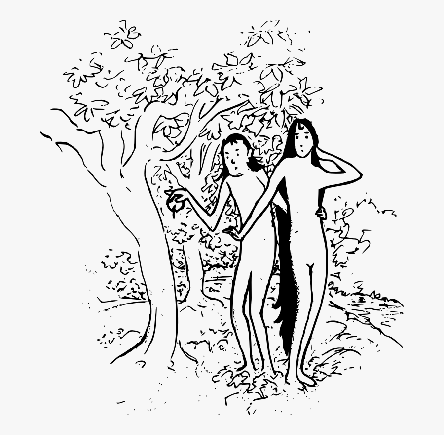Adam And Eve Clipart Black And White, Transparent Clipart