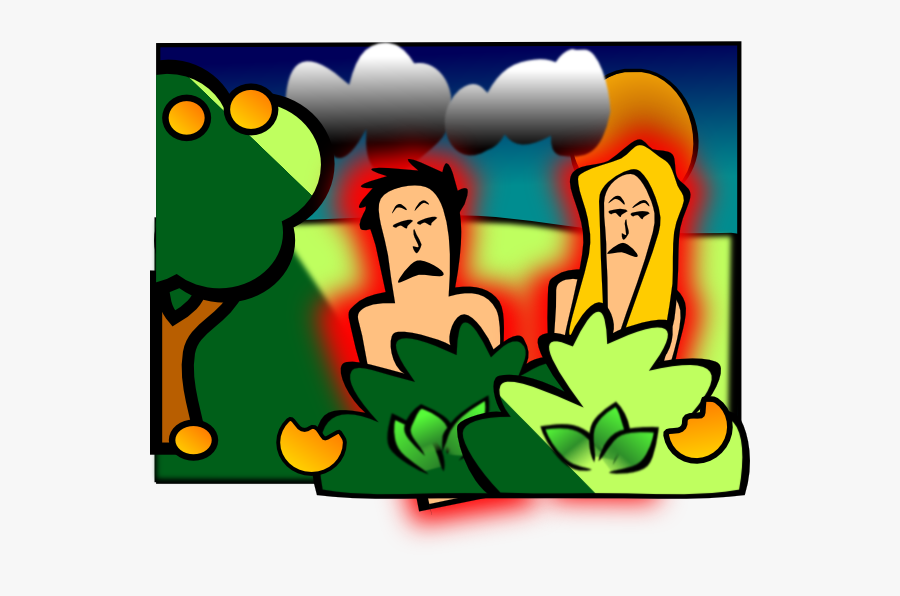 Adam And Eve Eats The Forbidden Fruit Clip Art , Free Transparent