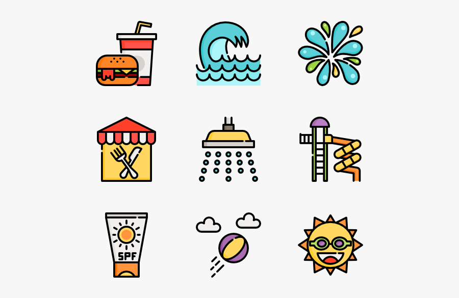 Clipart Park Water Park - Cinema Icon Png Color, Transparent Clipart