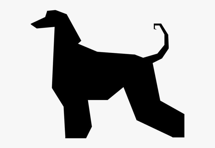 Afghan Hound Silhouette By Mdelirious - Guard Dog, Transparent Clipart