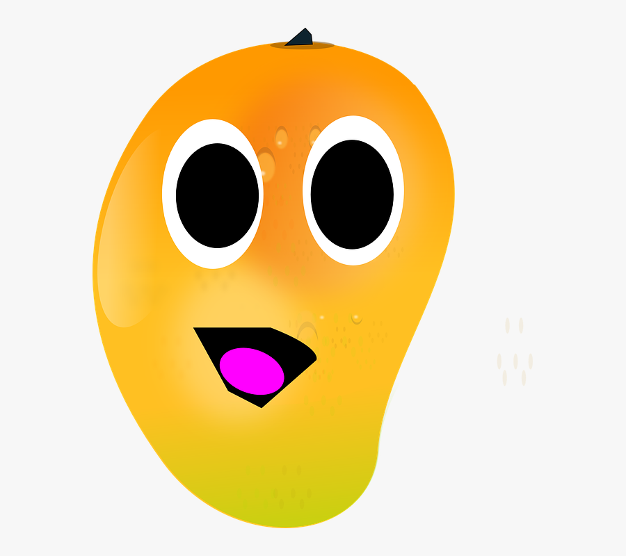 Happy Mango Svg Clip Arts - Mango Clipart With Face, Transparent Clipart