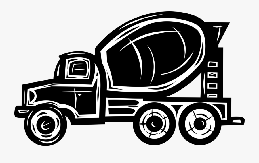 Transparent Mixer Clipart - Concrete Mixer Vector Truck, Transparent Clipart