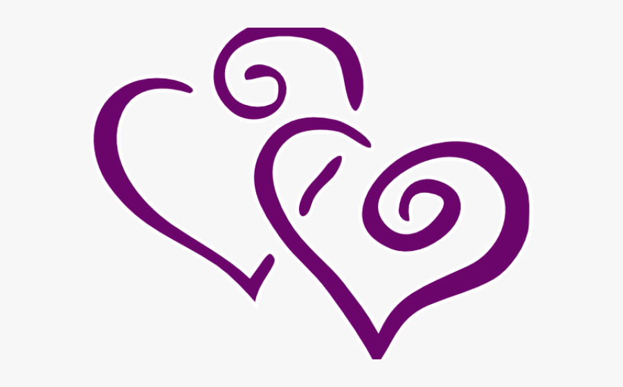 Dark Clipart Purple Heart - Hearts Clip Art, Transparent Clipart
