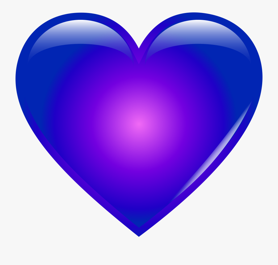 Transparent Sweetheart Clipart - Purple And Blue Heart, Transparent Clipart