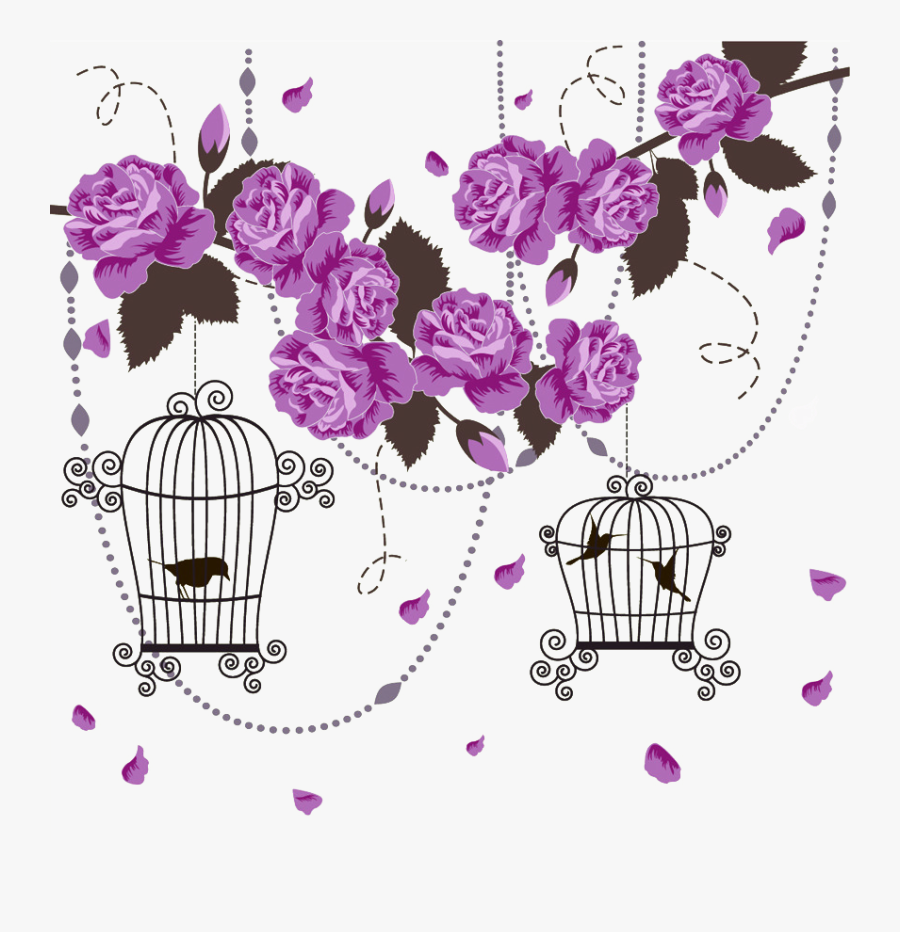 Transparent Birdcage Clipart - Romantic Vector Design, Transparent Clipart
