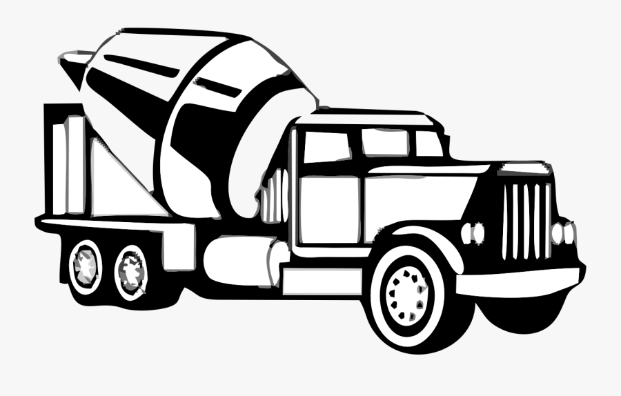 Concrete Truck Clip Art, Transparent Clipart