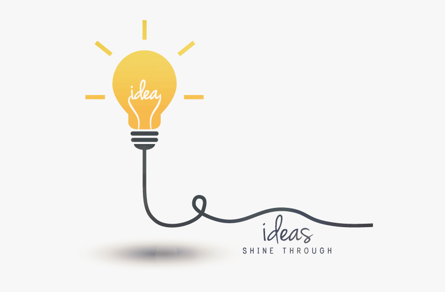 Concept Light Creativity Idea Vector Incandescent Bulb - Transparent Background Ideas Png, Transparent Clipart