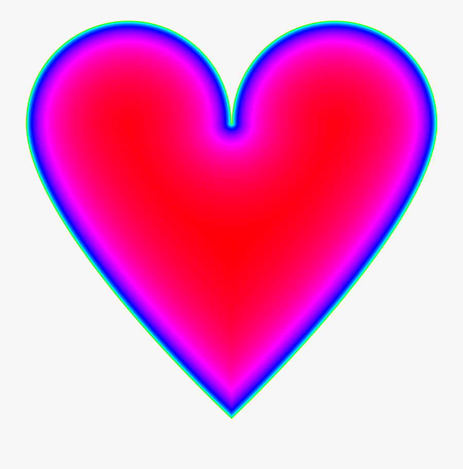 Glowing Traditional Heart Clip Arts - Heart, Transparent Clipart