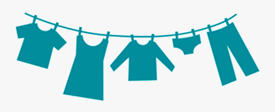 Clothes Line Laundry Room Silhouette - Clothes Laundry Silhouette, Transparent Clipart
