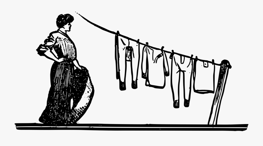 Standing,human Behavior,art - Silueta Mujer Lavando Png, Transparent Clipart