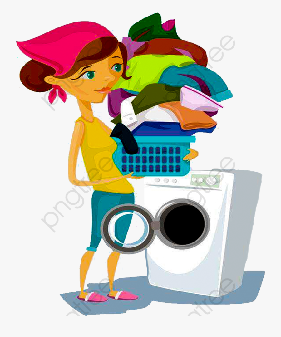 Laundry Clipart Png Format - Washing Machine With Clothes Png, Transparent Clipart