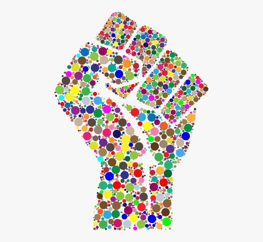 Art,symmetry,area - Colorful Fist, Transparent Clipart