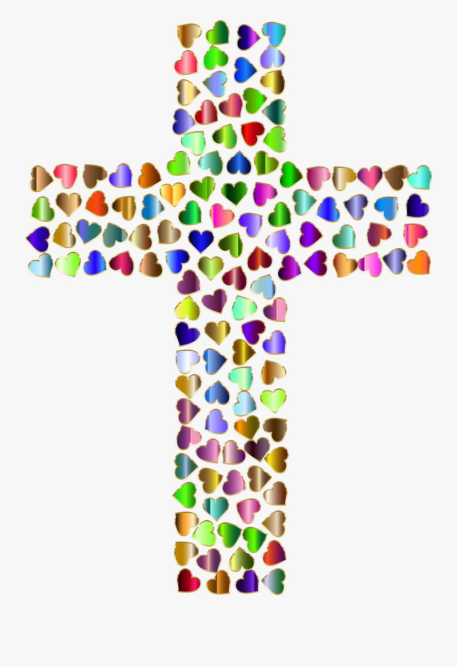 Clipart - Colorful Cross Png, Transparent Clipart