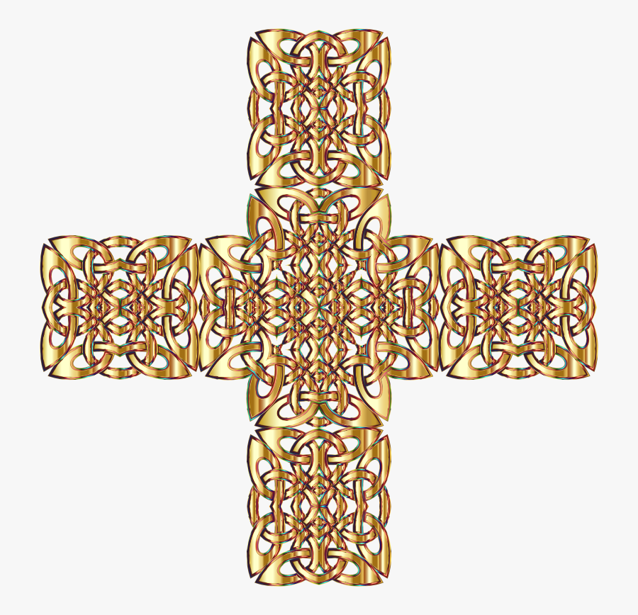 Symmetry,symbol,cross - Golden Celtic Knot Png, Transparent Clipart