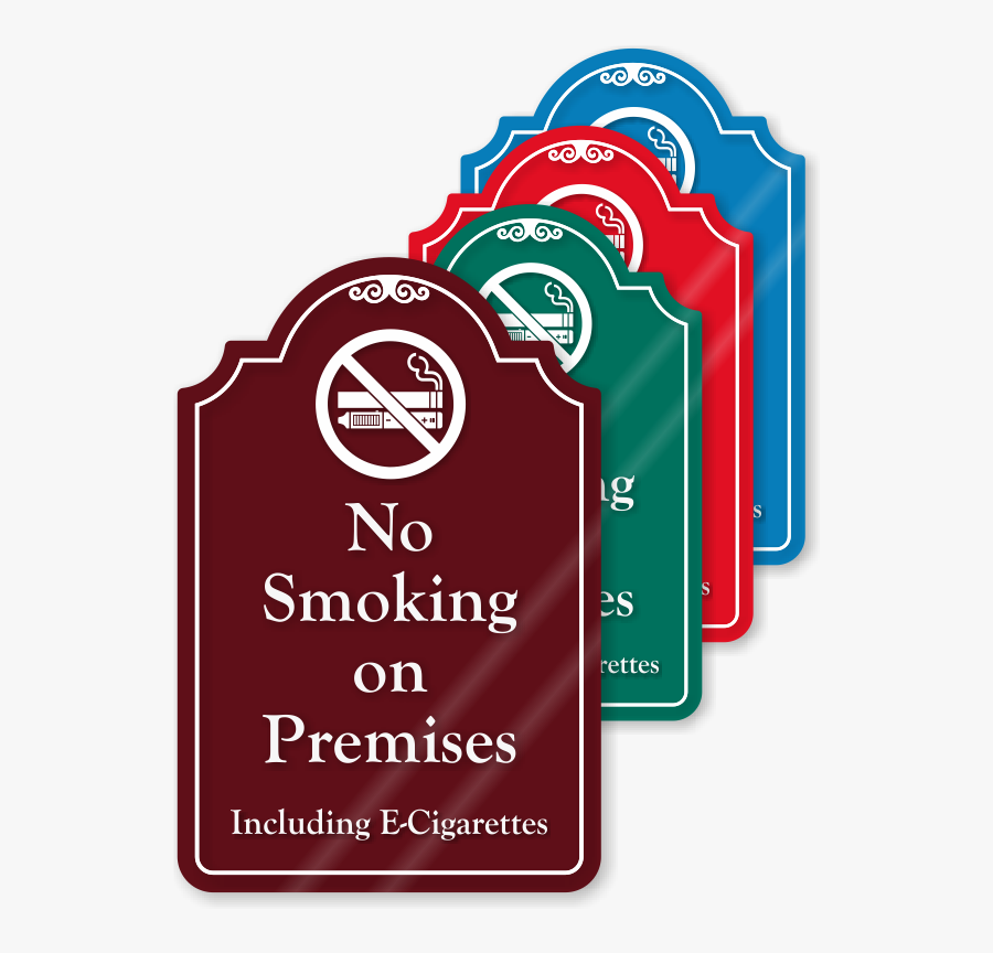 No Smoking On Premises Showcase Sign - Please Supervise Your Children, Transparent Clipart