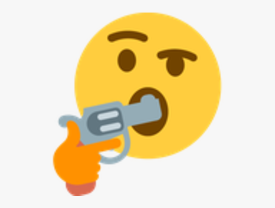 Collection Of Free Transparent Noose Thonk - Thinking Emoji With Gun, Transparent Clipart
