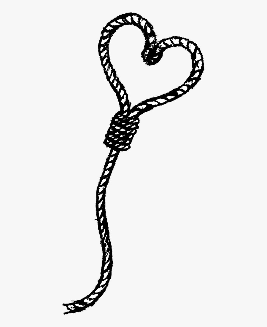 Heart Noose Rope Love Lineart Freetoedit - Royal Navy Hms Somerset, Transparent Clipart