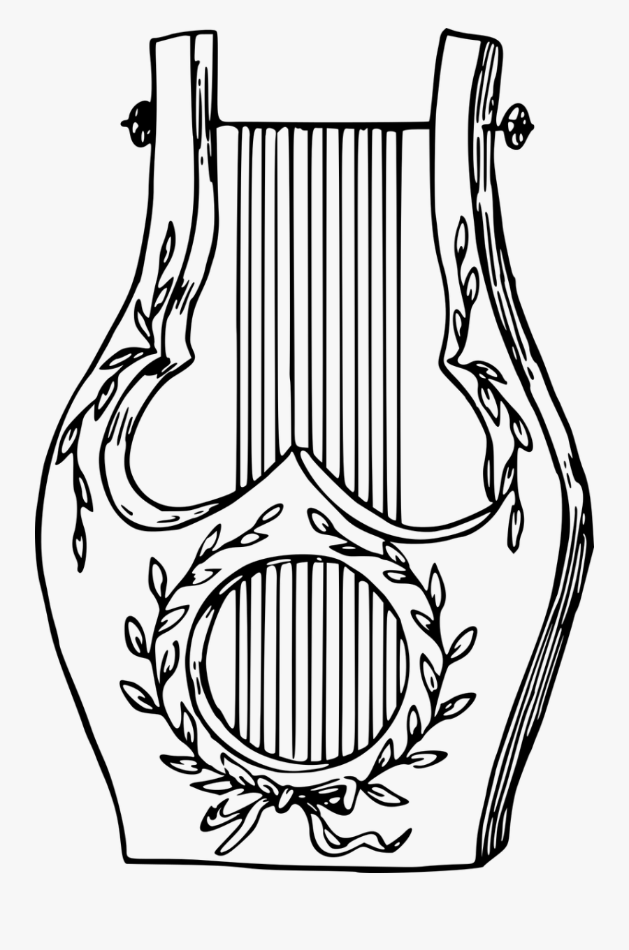 Lyre Drawing Musical Instruments String Instruments - Drawing Of String Instrument, Transparent Clipart