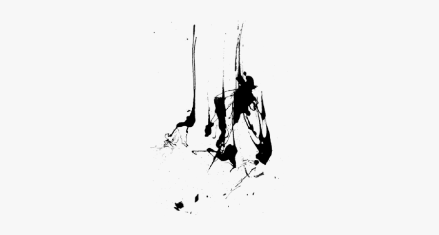 Drawn Raven Ink Splatter - Drop Of Splash Paint, Transparent Clipart