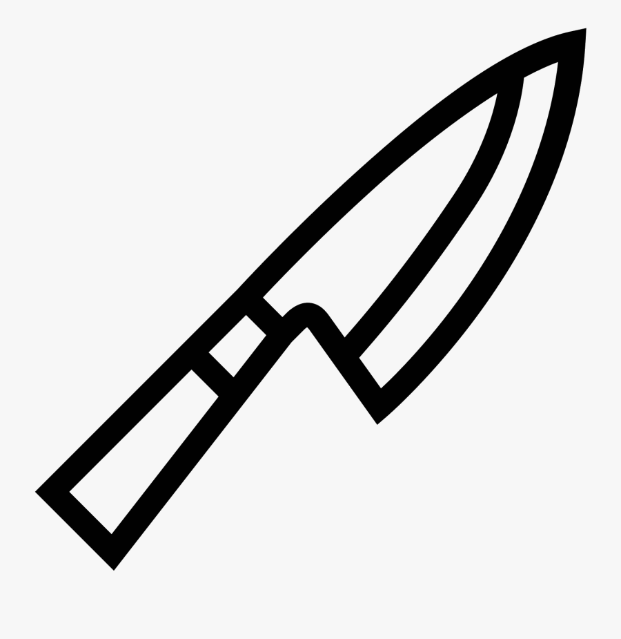 Knife Icon Outline Transparent, Transparent Clipart