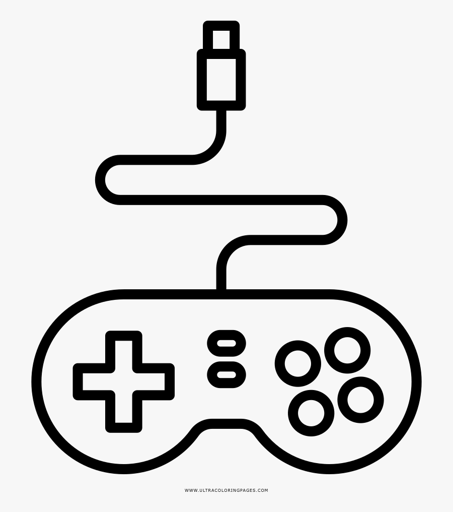 Download Game Controller Coloring Page - Desenho De Controle De ...