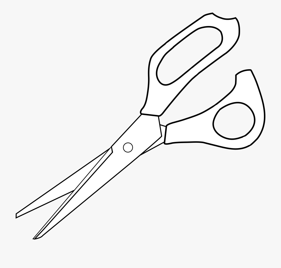 Colorable Scissors Line Art - Scissors White Png, Transparent Clipart