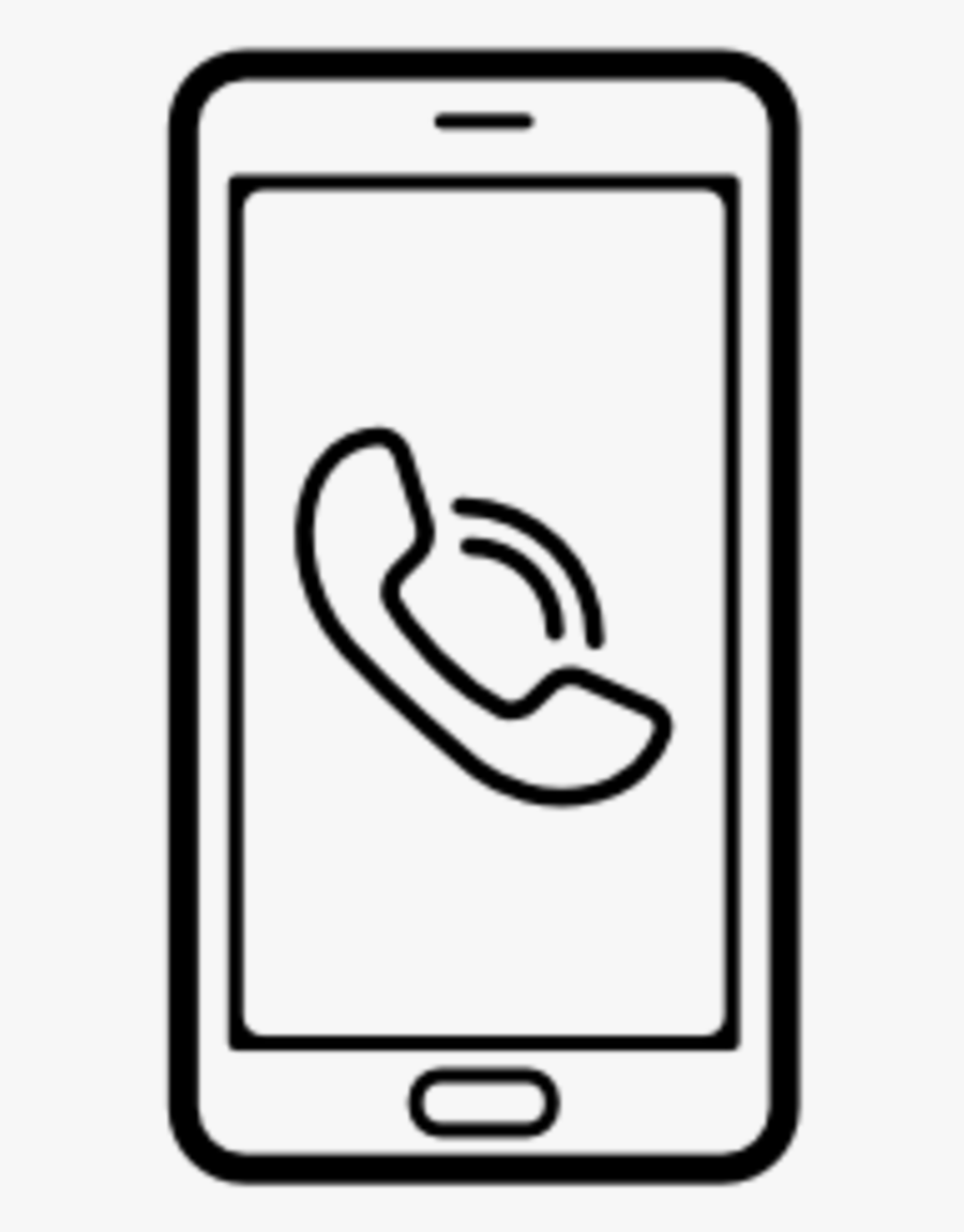 Mobile Outline, Transparent Clipart