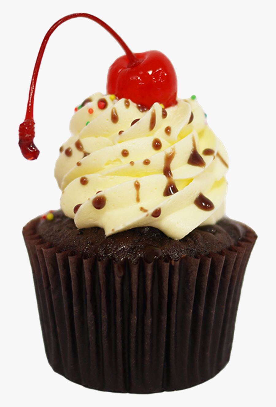 Transparent Banana Split Clipart - Cupcake, Transparent Clipart