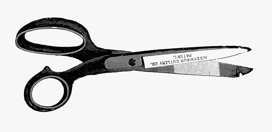 1474 2 Shears Victorian Era Free Vintage Clip Art Free - Vintage Scissors Png, Transparent Clipart
