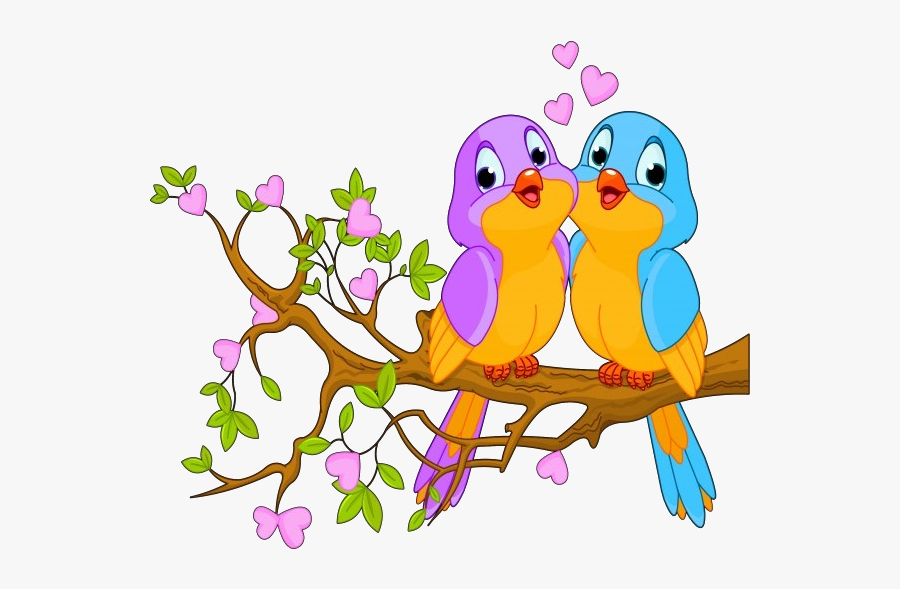 Cute Love Birds Cartoon Clip Art Images - Love Birds Clip Art, Transparent Clipart