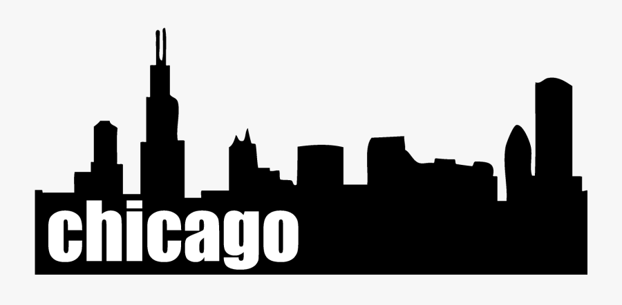 Chicago Drawing Skyline Clip Art - Silhouette Chicago Skyline Clipart, Transparent Clipart