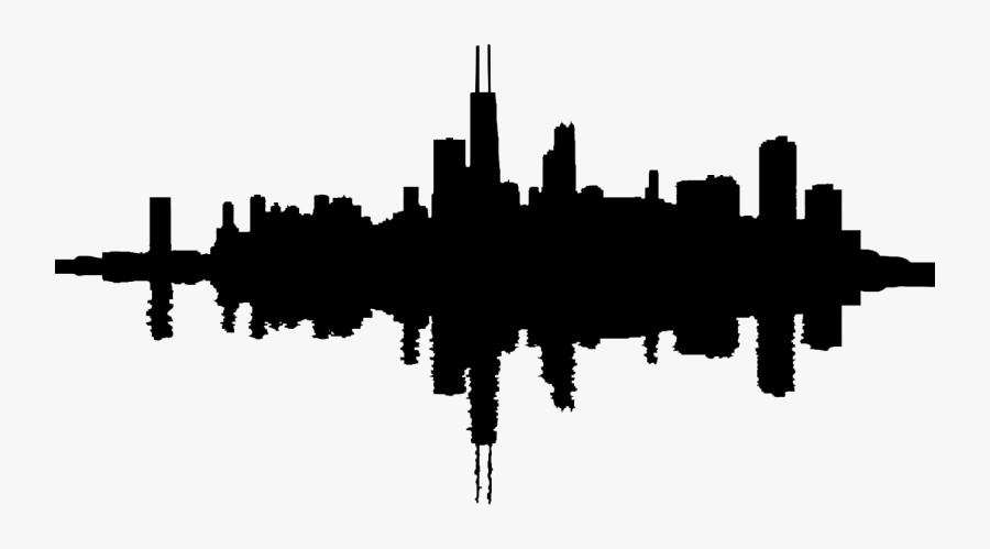 Chicago Skyline Vector Graphics Clip Art - Silhouette Chicago Skyline Clipart, Transparent Clipart