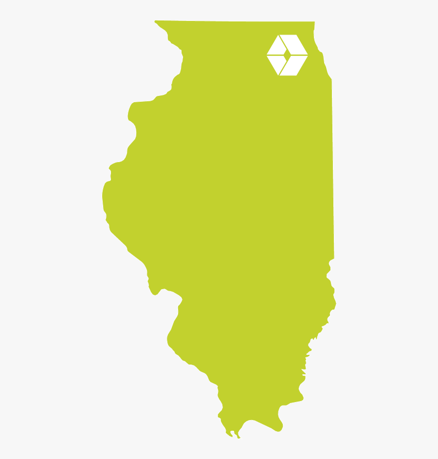 Illinois Clipart - Illinois Map Blue, Transparent Clipart
