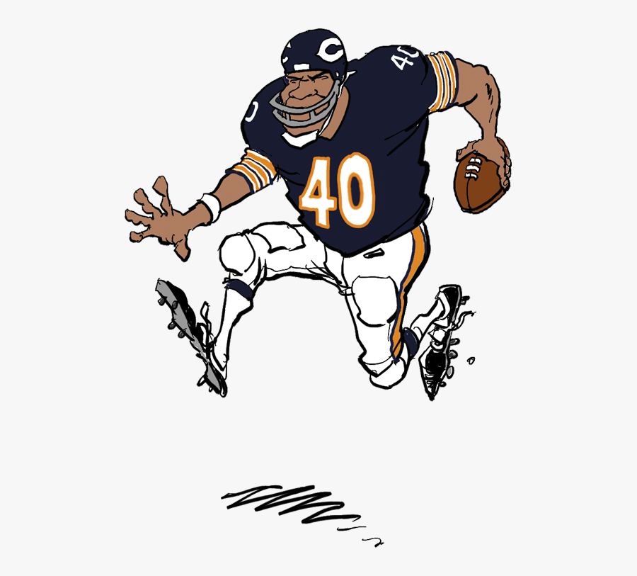 Faker"s Guide To The Bears - Cartoon Chicago Bears Player, Transparent Clipart