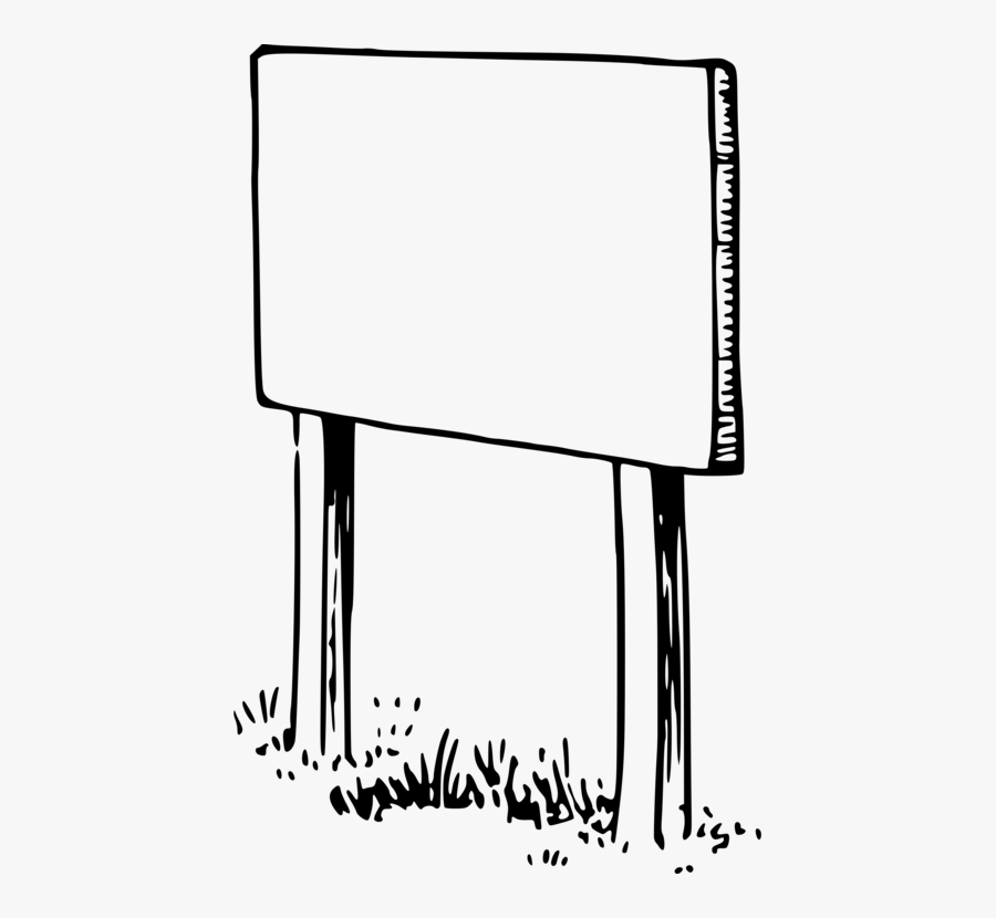 Line Art,square,monochrome Photography - Blank Road Sign Black And White, Transparent Clipart