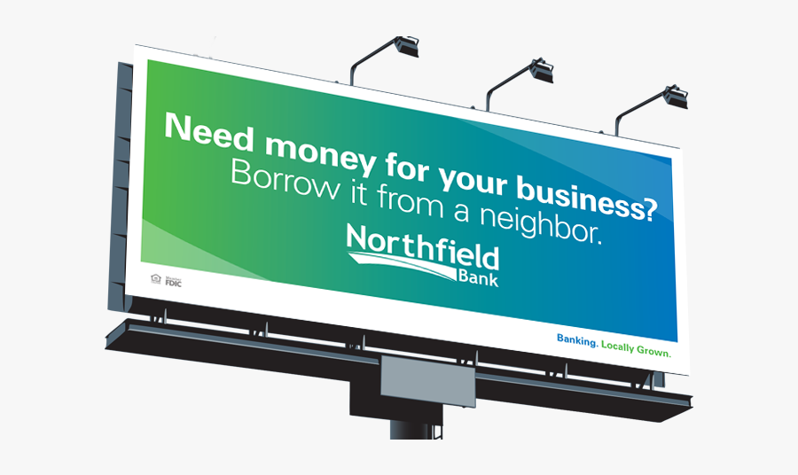 Northfield Bank Commercial Lending - Billboard, Transparent Clipart