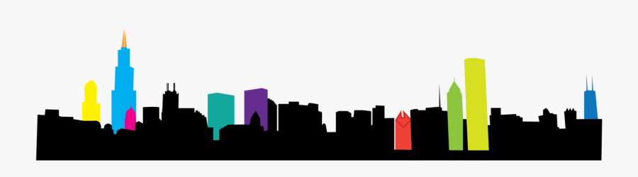 Clip Art A Paper Tour Of - Chicago Skyline Illustration, Transparent Clipart