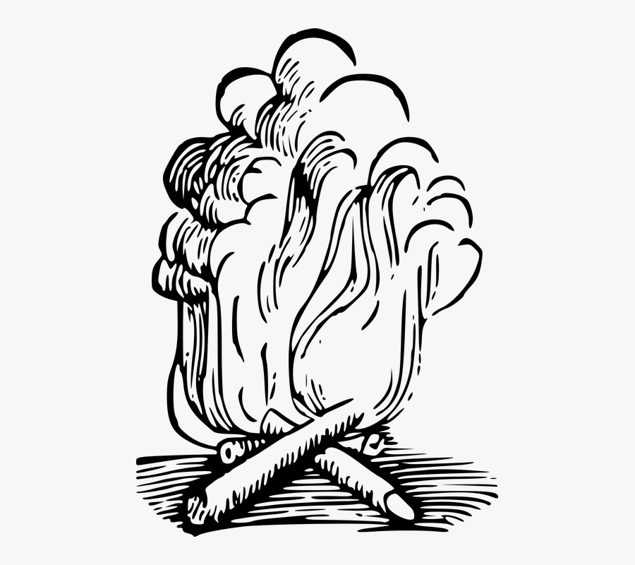 Bonfire Clipart Fire Smoke - Smoke Clipart Black And White, Transparent Clipart