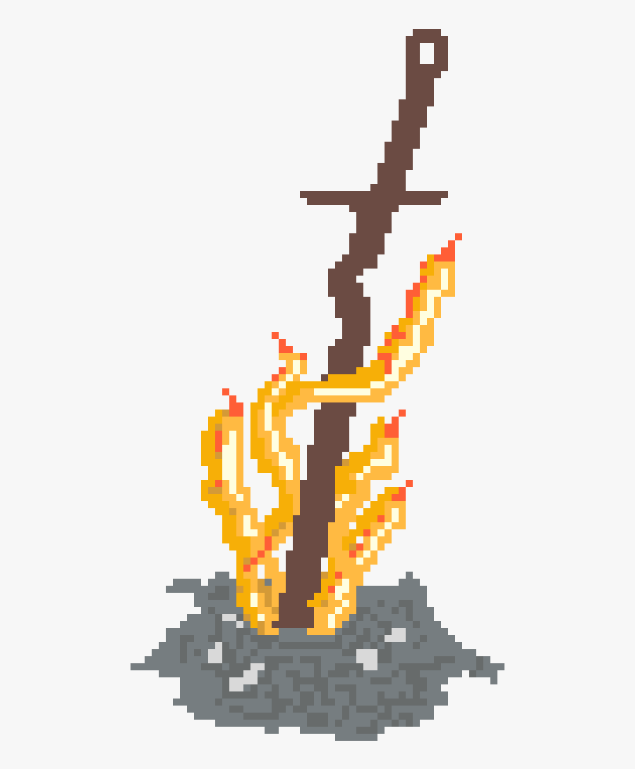 Bonfire Png - Dark Souls Bonfire Pixel Art, Transparent Clipart
