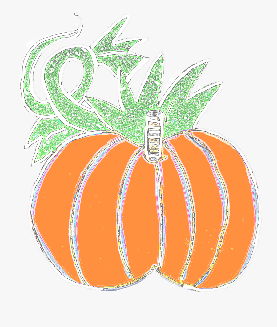 Transparent Pumpkin Vines Clipart - Pumpkin, Transparent Clipart